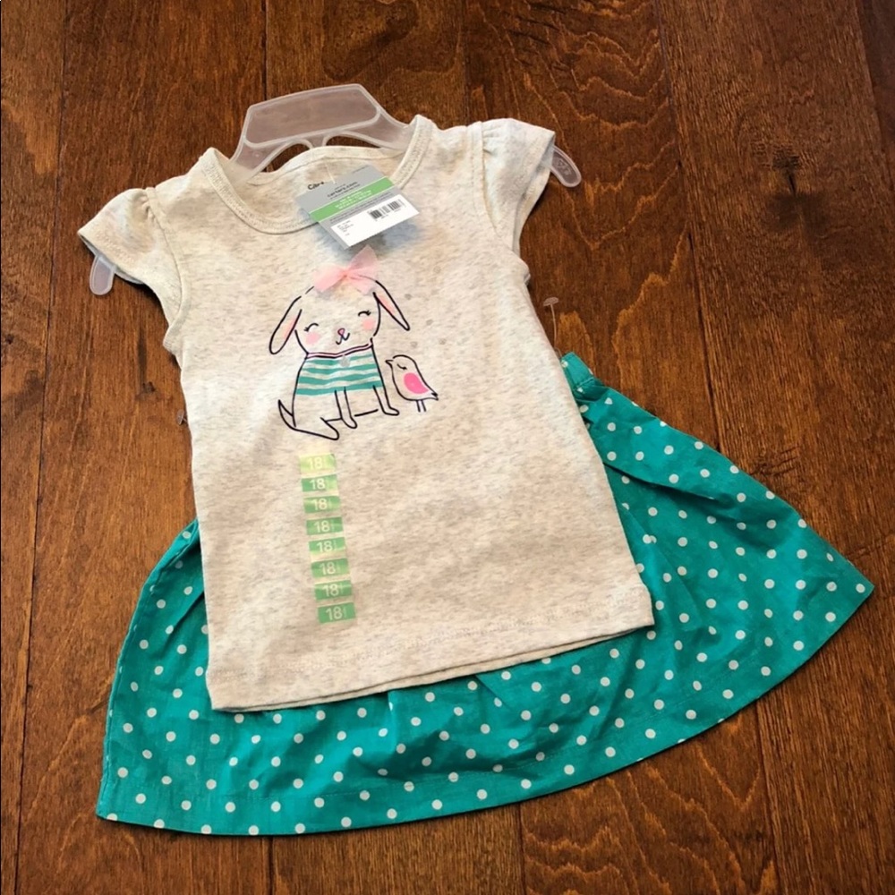 Carters skirt outfit NWT